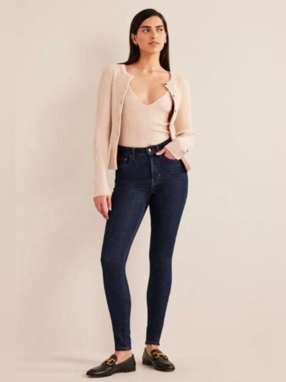 Boden Stretch Skinny Jeans in Indigo Rinse W30 L32 Slim Leg Denim